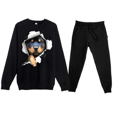 Rottweiler Rottie Rottweiler Lover Cute Rottweiler Premium Crewneck Sweatsuit Set