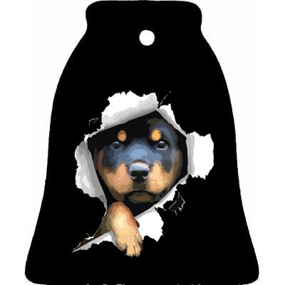 Rottweiler Rottie Rottweiler Lover Cute Rottweiler Ceramic Bell Ornament