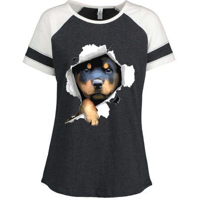 Rottweiler Rottie Rottweiler Lover Cute Rottweiler Enza Ladies Jersey Colorblock Tee