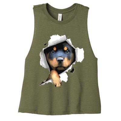 Rottweiler Rottie Rottweiler Lover Cute Rottweiler Women's Racerback Cropped Tank