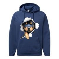 Rottweiler Rottie Rottweiler Lover Cute Rottweiler Performance Fleece Hoodie