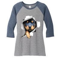 Rottweiler Rottie Rottweiler Lover Cute Rottweiler Women's Tri-Blend 3/4-Sleeve Raglan Shirt