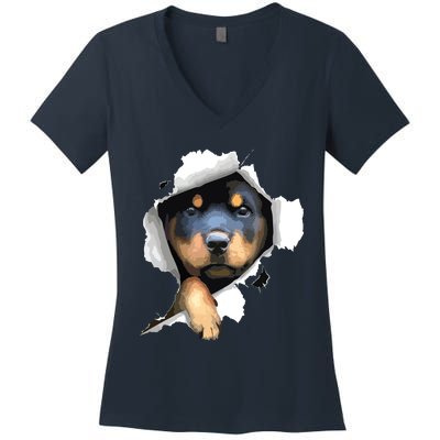 Rottweiler Rottie Rottweiler Lover Cute Rottweiler Women's V-Neck T-Shirt