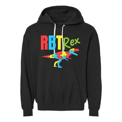RBT Rex Registered Behavior Technician Therapist Autism Garment-Dyed Fleece Hoodie