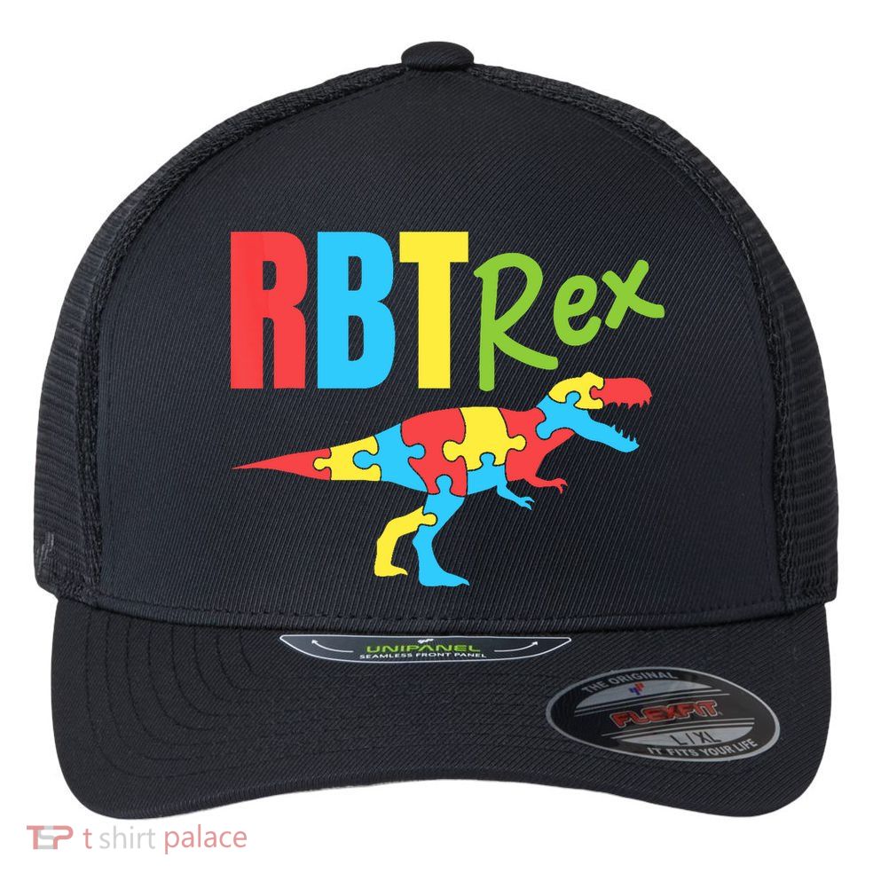 RBT Rex Registered Behavior Technician Therapist Autism Flexfit Unipanel Trucker Cap