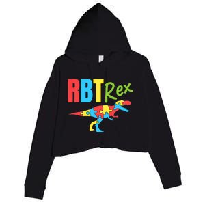 RBT Rex Registered Behavior Technician Therapist Autism Crop Fleece Hoodie