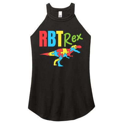 RBT Rex Registered Behavior Technician Therapist Autism Women's Perfect Tri Rocker Tank