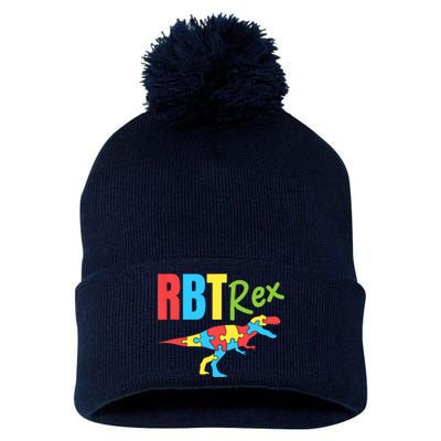 RBT Rex Registered Behavior Technician Therapist Autism Pom Pom 12in Knit Beanie