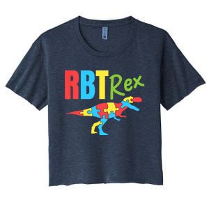 RBT Rex Registered Behavior Technician Therapist Autism Women's Crop Top Tee