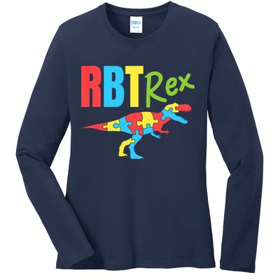 RBT Rex Registered Behavior Technician Therapist Autism Ladies Long Sleeve Shirt