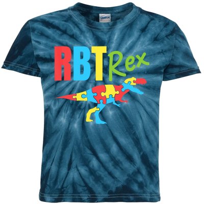 RBT Rex Registered Behavior Technician Therapist Autism Kids Tie-Dye T-Shirt