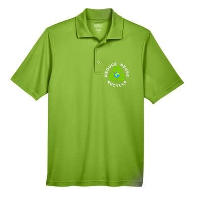 Reduce Reuse Recycle Earth Day Men's Origin Performance Piqué Polo