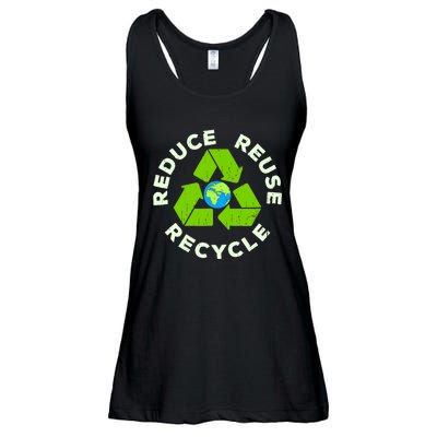 Reduce Reuse Recycle Earth Day Ladies Essential Flowy Tank