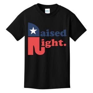 Raised Right Republican Elephant Retro Style Distressed Gift Kids T-Shirt