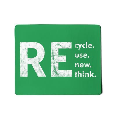 Recycle Reuse Renew Rethink Crisis Environmental Activism Mousepad