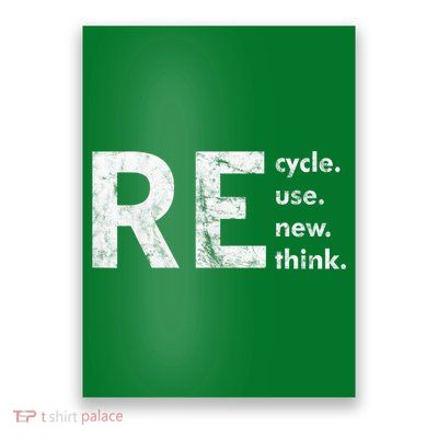Recycle Reuse Renew Rethink Crisis Environmental Activism Poster