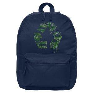 Reduce Reuse Recycle Logo Green Symbol 16 in Basic Backpack