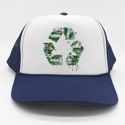 Reduce Reuse Recycle Logo Green Symbol Trucker Hat