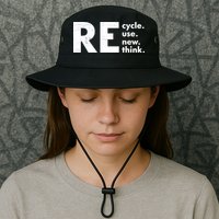 Recycle Reuse Renew Rethink Crisis Environmental Activism Bucket Hat