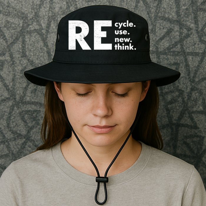 Recycle Reuse Renew Rethink Crisis Environmental Activism Bucket Hat