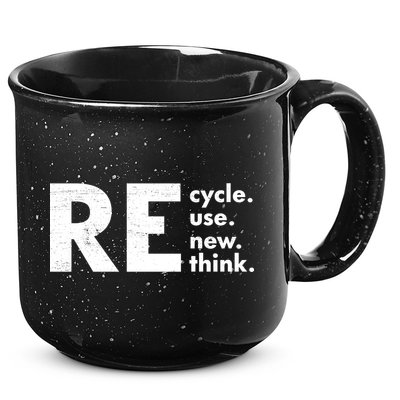 Recycle Reuse Renew Rethink Crisis Environmental Activism 15oz Campfire Ceramic Mug