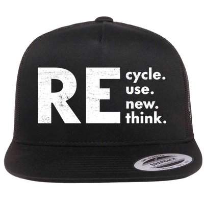Recycle Reuse Renew Rethink Crisis Environmental Activism Flatbill Hat