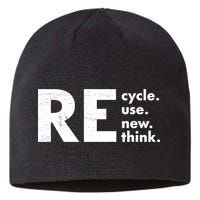 Recycle Reuse Renew Rethink Crisis Environmental Activism Sustainable Beanie