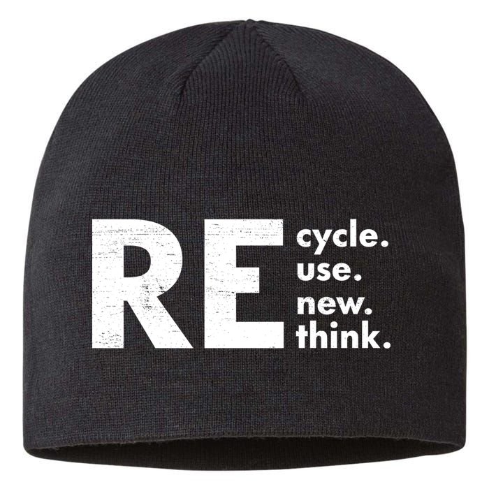 Recycle Reuse Renew Rethink Crisis Environmental Activism Sustainable Beanie