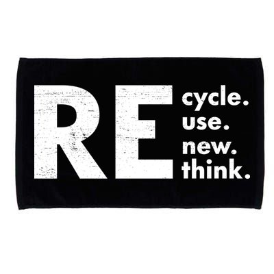 Recycle Reuse Renew Rethink Crisis Environmental Activism Microfiber Hand Towel