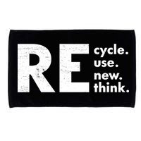 Recycle Reuse Renew Rethink Crisis Environmental Activism Microfiber Hand Towel
