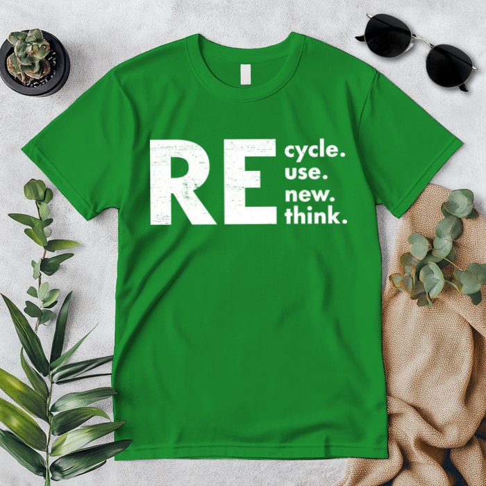 Recycle Reuse Renew Rethink Crisis Environmental Activism Premium T-Shirt