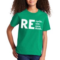 Recycle Reuse Renew Rethink Crisis Environmental Activism Kids T-Shirt