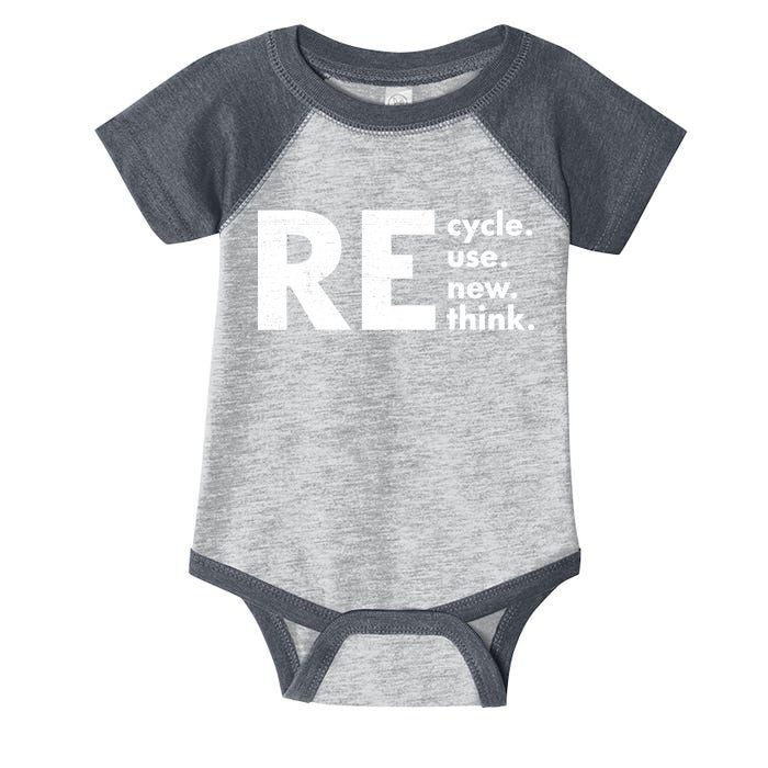 Recycle Reuse Renew Rethink Crisis Environmental Activism Infant Baby Jersey Bodysuit