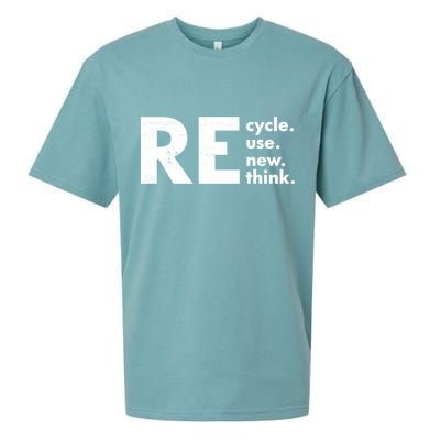 Recycle Reuse Renew Rethink Crisis Environmental Activism Sueded Cloud Jersey T-Shirt