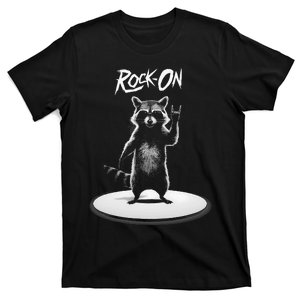 Retro Raccoon Rock Music T-Shirt