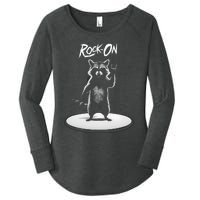 Retro Raccoon Rock Music Women's Perfect Tri Tunic Long Sleeve Shirt