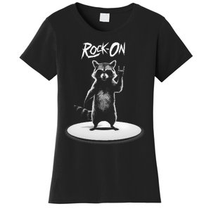 Retro Raccoon Rock Music Women's T-Shirt