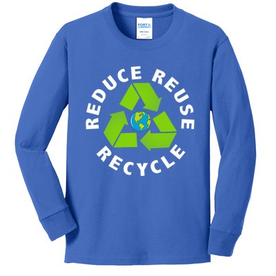 Reuse Reduce Recycle Save Earth Happy Earth Day Funny Gift Kids Long Sleeve Shirt