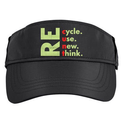 Recycle Reuse Renew Rethink Crisis Environmental Activism Adult Drive Performance Visor