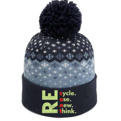 Recycle Reuse Renew Rethink Crisis Environmental Activism The Baniff Cuffed Pom Beanie