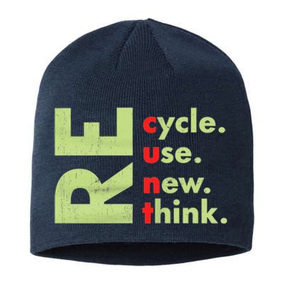 Recycle Reuse Renew Rethink Crisis Environmental Activism Sustainable Beanie