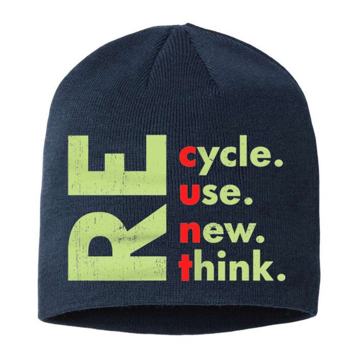 Recycle Reuse Renew Rethink Crisis Environmental Activism Sustainable Beanie