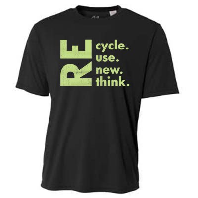 Recycle Reuse Renew Rethink Crisis Environmental Activism Cooling Performance Crew T-Shirt