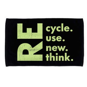 Recycle Reuse Renew Rethink Crisis Environmental Activism Microfiber Hand Towel