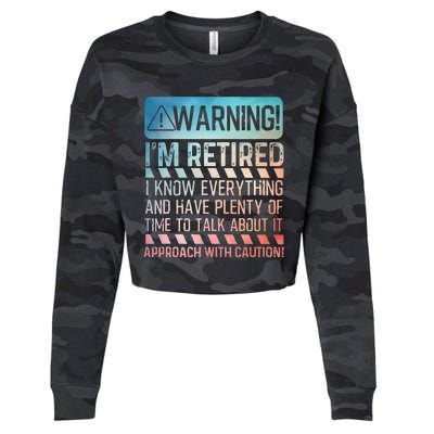 Retirement Retiree Retired Cropped Pullover Crew