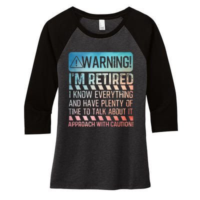 Retirement Retiree Retired Women's Tri-Blend 3/4-Sleeve Raglan Shirt