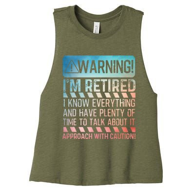 Retirement Retiree Retired Women's Racerback Cropped Tank