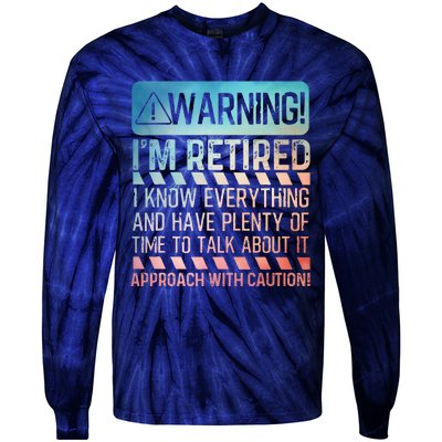 Retirement Retiree Retired Tie-Dye Long Sleeve Shirt