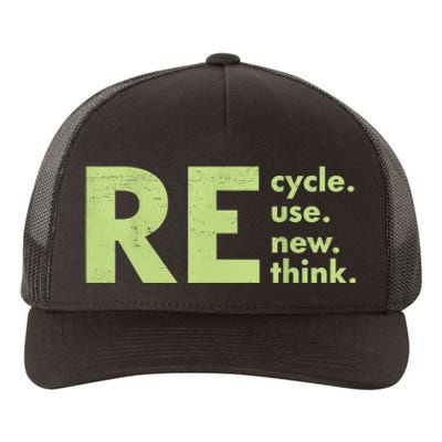 Recycle Reuse Renew Rethink Crisis Environmental Activism Yupoong Adult 5-Panel Trucker Hat