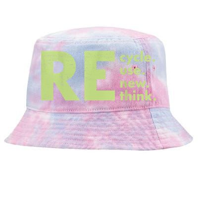 Recycle Reuse Renew Rethink Crisis Environmental Activism Tie-Dyed Bucket Hat